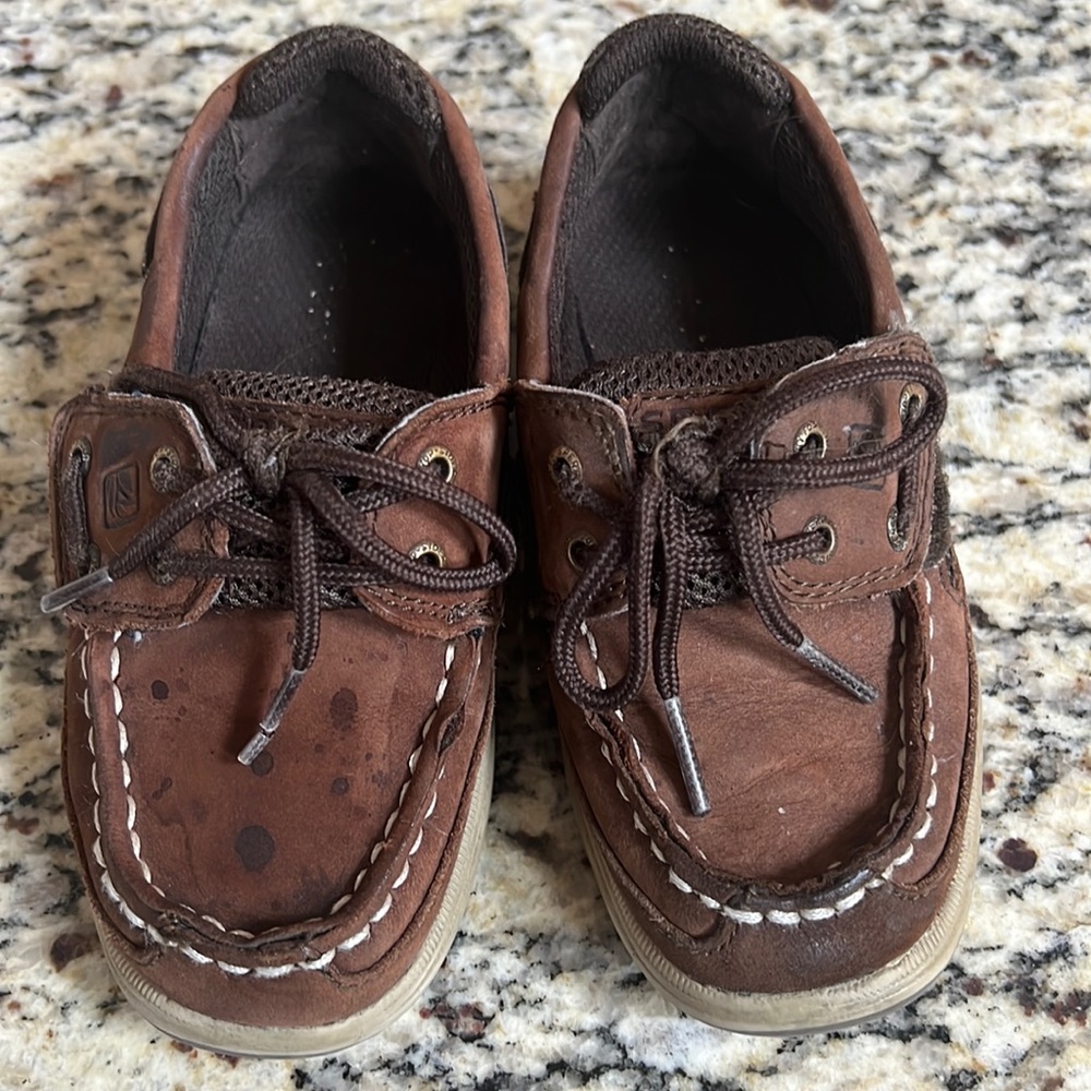 Sperry, toddler boy size 10, Velcro topsiders